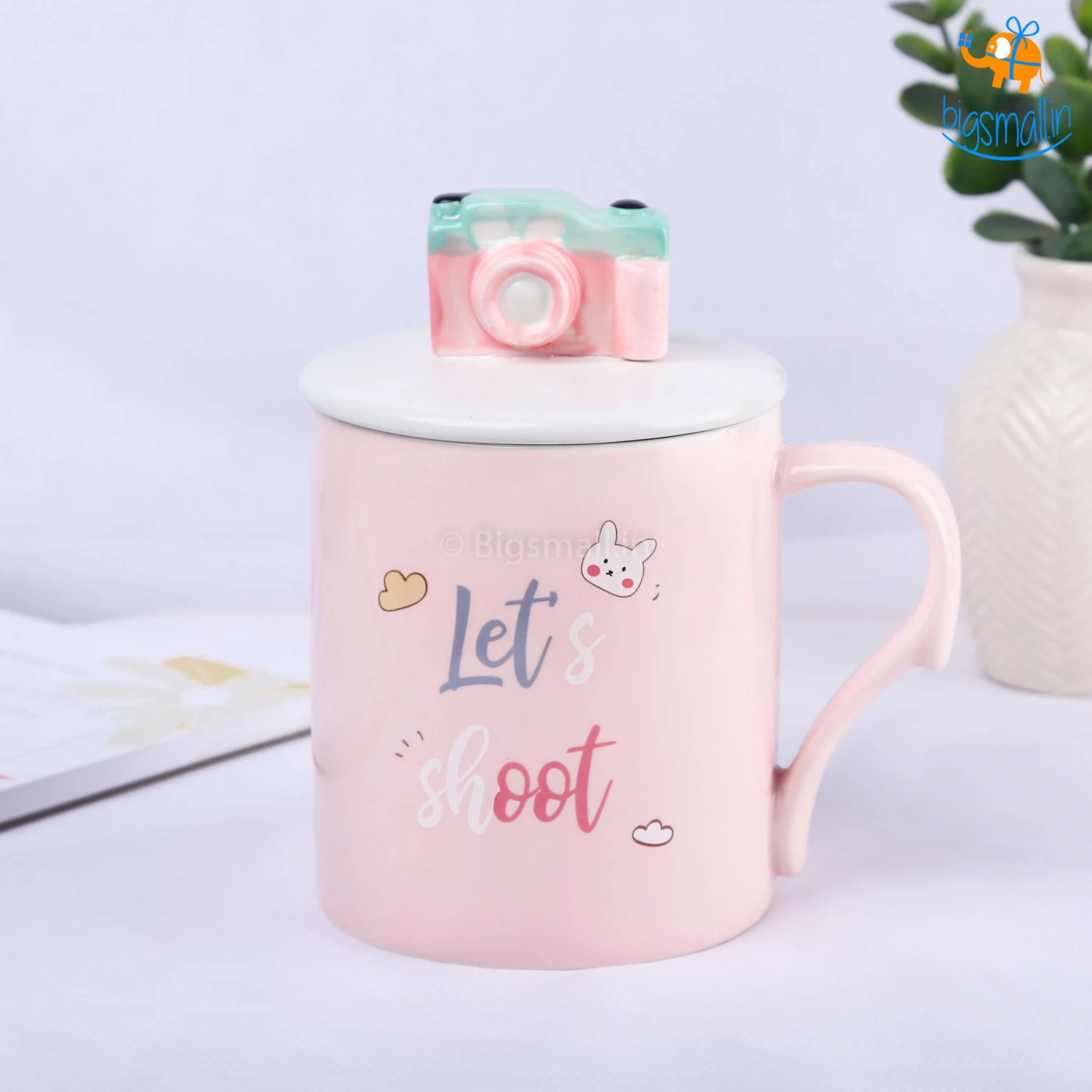 Bigsmall_hmk Creative Gifts Camera Mug With 3D Lid & Spoon