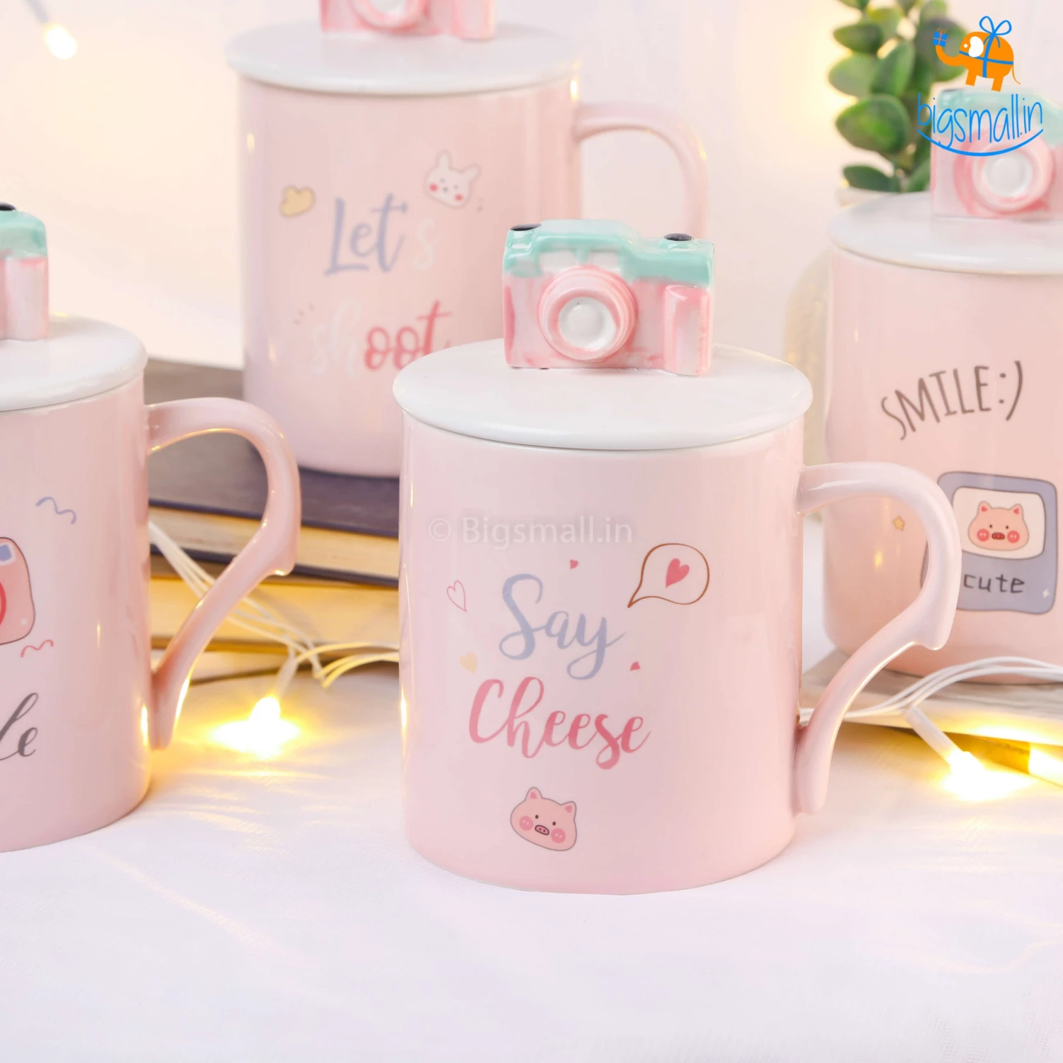 Bigsmall_hmk Creative Gifts Camera Mug With 3D Lid & Spoon