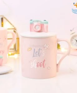 Bigsmall_hmk Creative Gifts Camera Mug With 3D Lid & Spoon