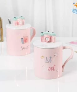 Bigsmall_hmk Creative Gifts Camera Mug With 3D Lid & Spoon