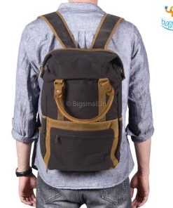 Ascetic Canvas Leather Laptop Bag Sale