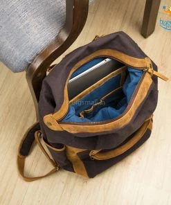 Ascetic Canvas Leather Laptop Bag Sale