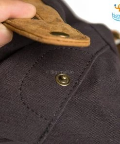 Ascetic Canvas Leather Laptop Bag Sale