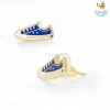 Krita & Penna Canvas Shoes Gold Plated Earrings