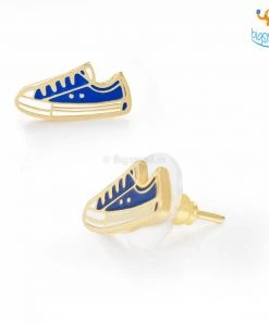 Krita & Penna Canvas Shoes Gold Plated Earrings