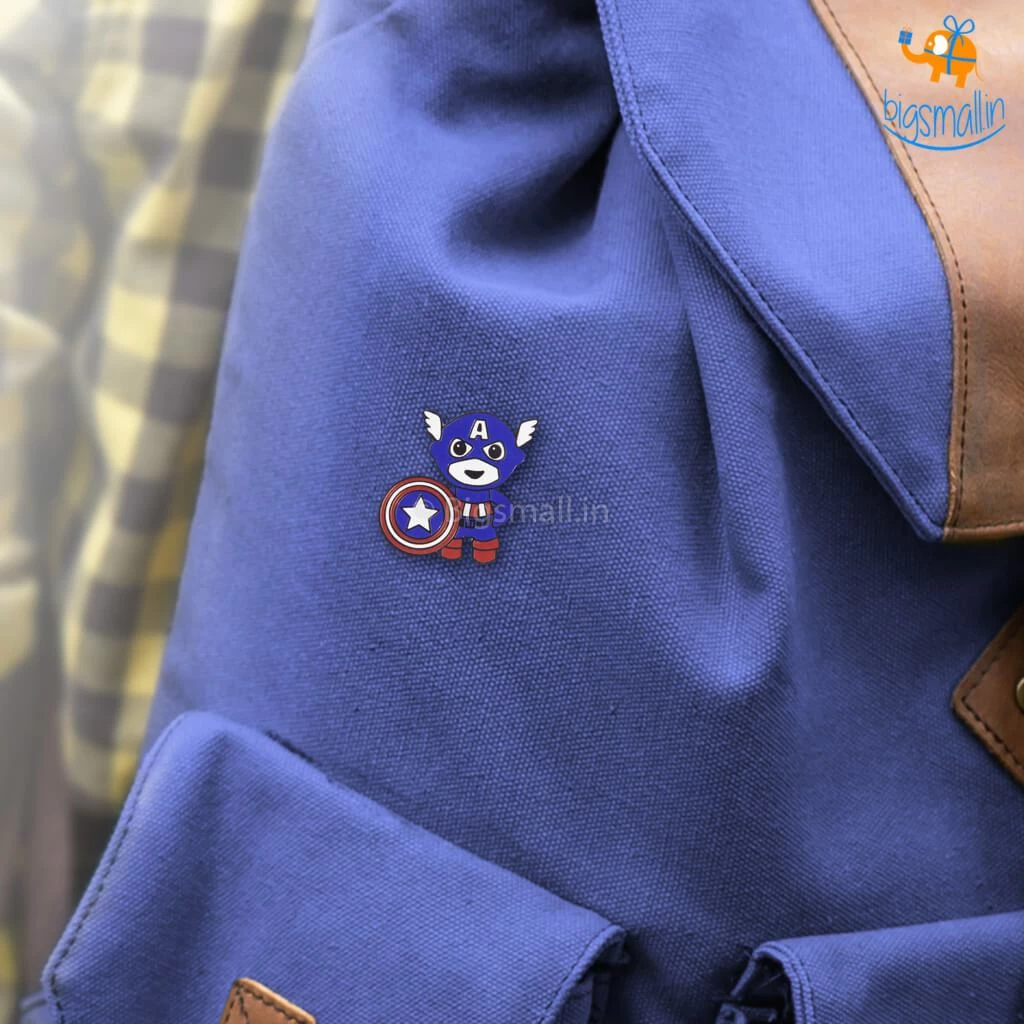 Bigsmall_piu Captain America Metallic Lapel Pin