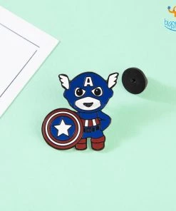 Bigsmall_piu Captain America Metallic Lapel Pin