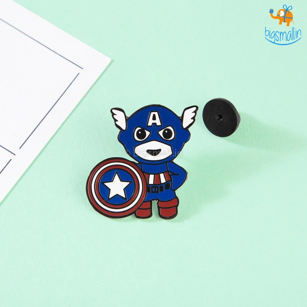 Bigsmall_piu Captain America Metallic Lapel Pin