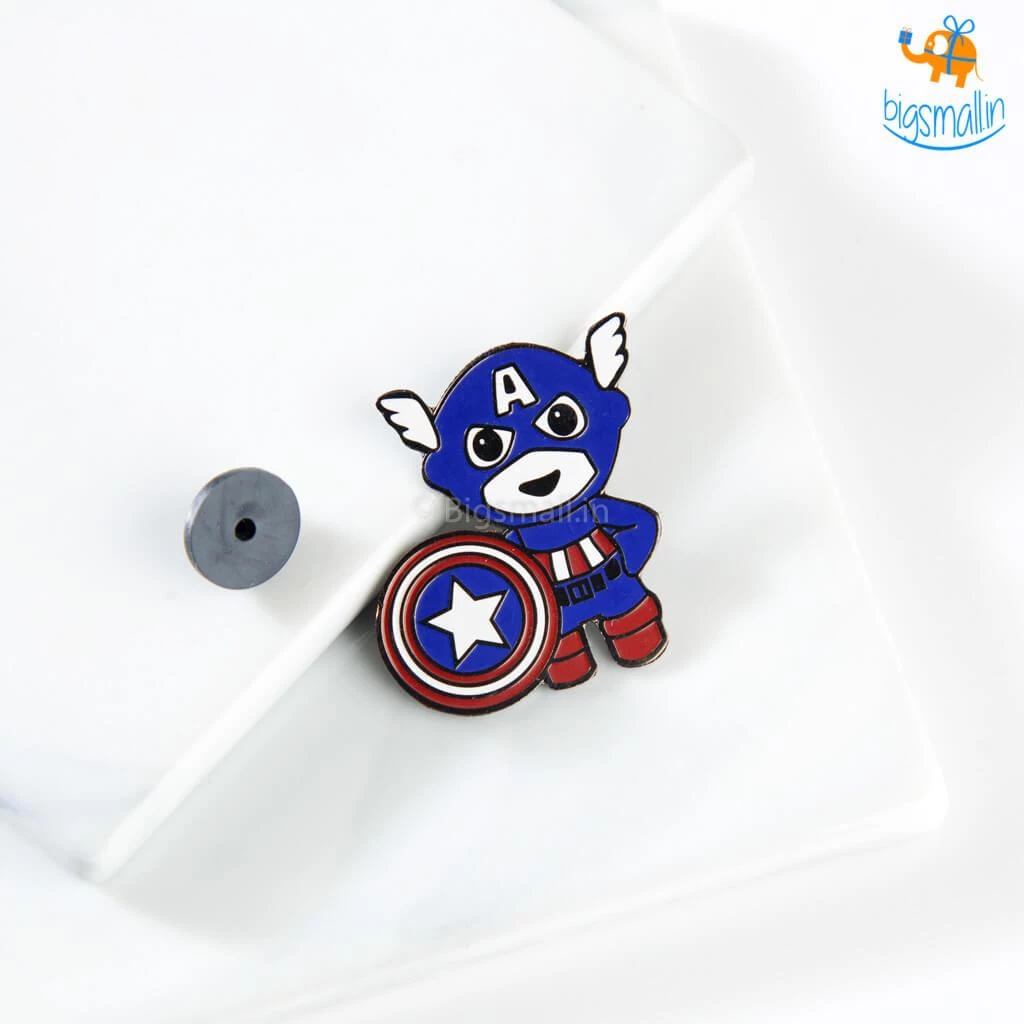 Bigsmall_piu Captain America Metallic Lapel Pin