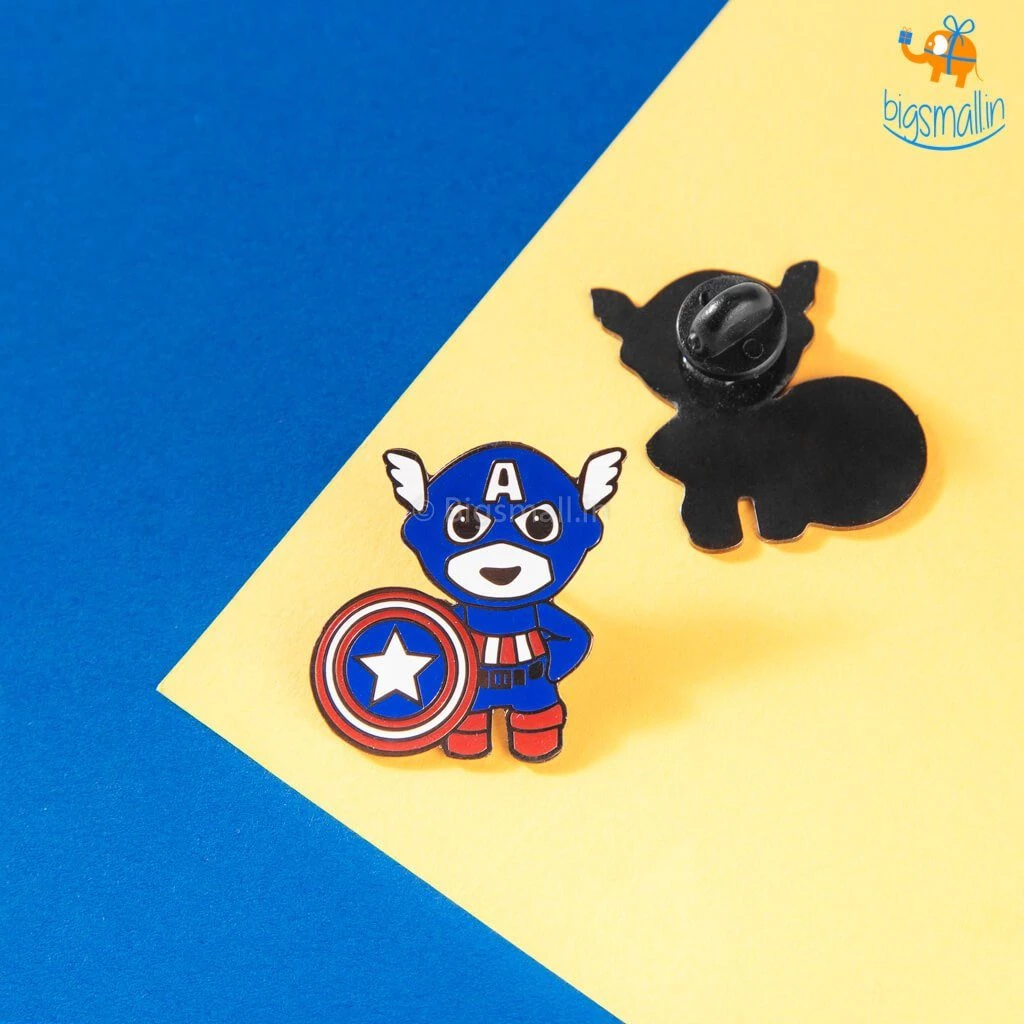 Bigsmall_piu Captain America Metallic Lapel Pin