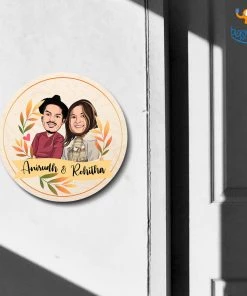 Chitra Chaya Personalized Caricature Round Name Plate | COD Not Available