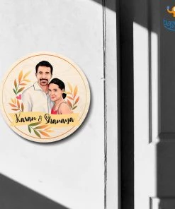 Chitra Chaya Personalized Caricature Round Name Plate | COD Not Available
