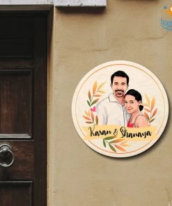 Chitra Chaya Personalized Caricature Round Name Plate | COD Not Available