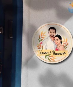 Chitra Chaya Personalized Caricature Round Name Plate | COD Not Available
