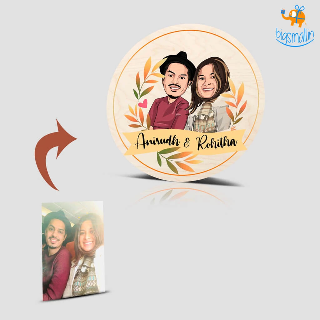 Chitra Chaya Personalized Caricature Round Name Plate | COD Not Available