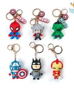 Bigsmall_hmk Cartoon Superhero Keychain