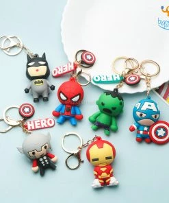 Bigsmall_hmk Cartoon Superhero Keychain