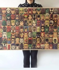 AmyLi Best Sellers Vintage Superheroes Poster