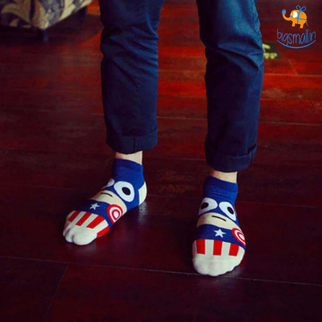 VinnyC Best Sellers Cartoon Superhero Socks - Set Of 5