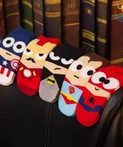 VinnyC Best Sellers Cartoon Superhero Socks - Set Of 5