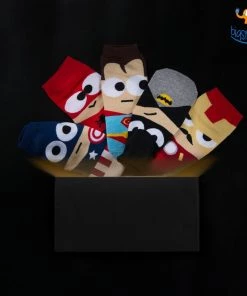 VinnyC Best Sellers Cartoon Superhero Socks - Set Of 5