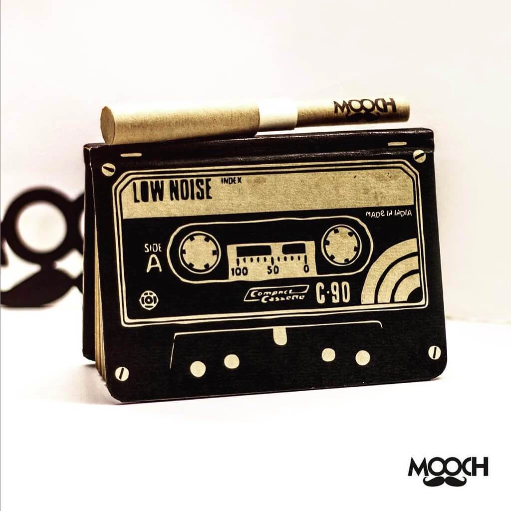 Mooch Design Studio All Of It Cassette A6 Notebook With Elastic