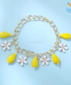 Yuvanta Floral Beaded Charm Bracelet All Of It