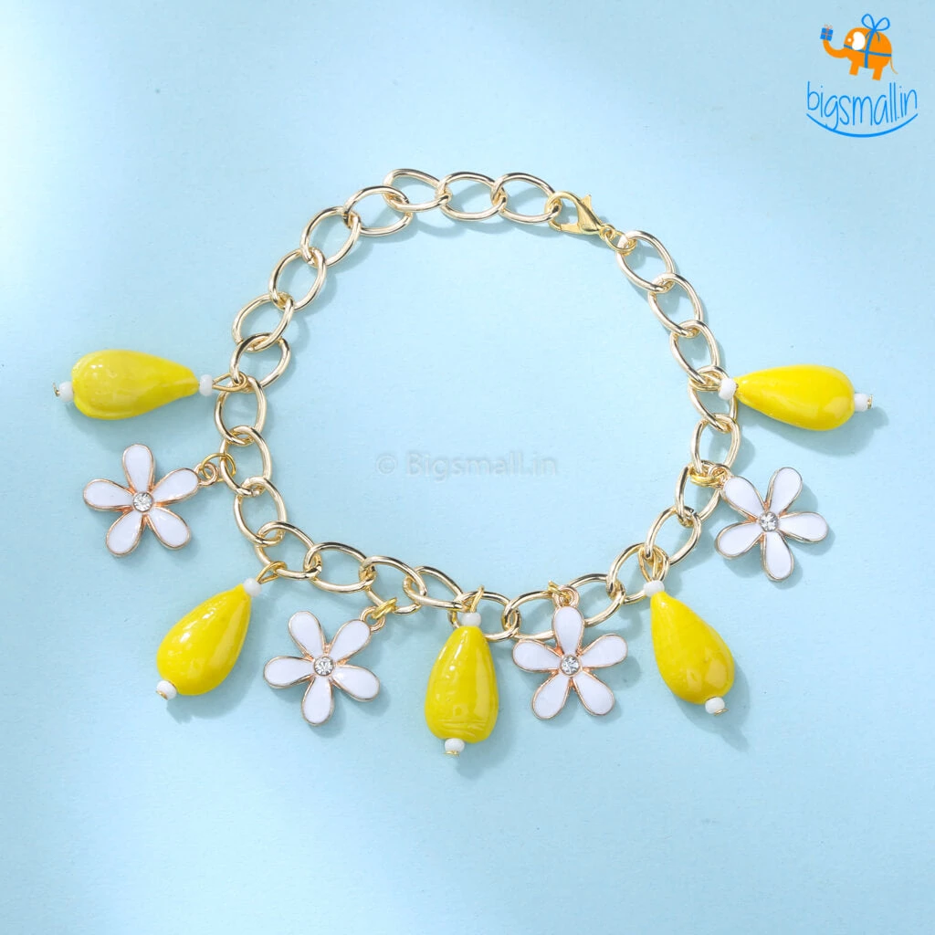 Yuvanta Floral Beaded Charm Bracelet All Of It