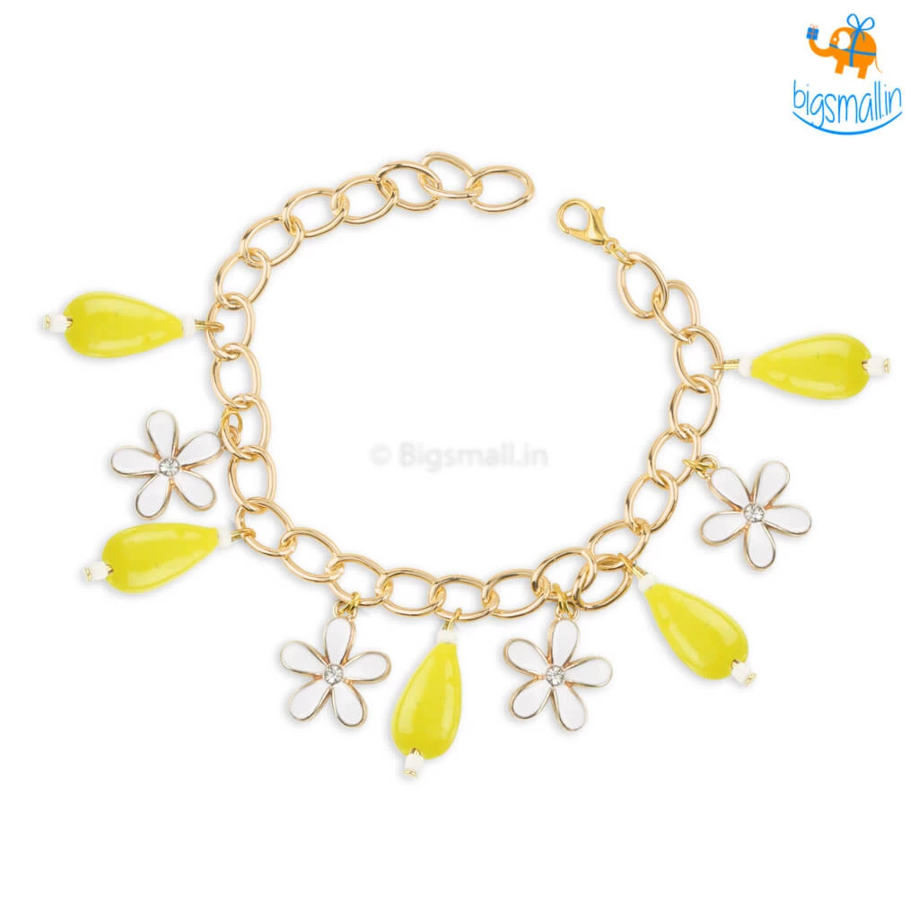 Yuvanta Floral Beaded Charm Bracelet All Of It