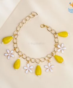 Yuvanta Floral Beaded Charm Bracelet All Of It