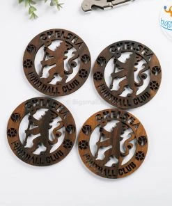 Bigsmall_cc All Of It Chelsea Laser Cut Wooden Coasters - Set Of 4