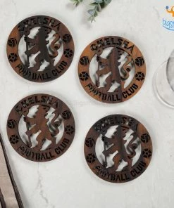 Bigsmall_cc All Of It Chelsea Laser Cut Wooden Coasters - Set Of 4