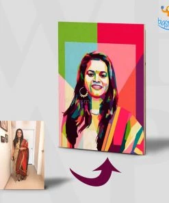 Chitra Chaya Personalized Pop Art Wooden Frame | COD Not Available Father's Day