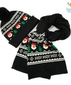 Coral Tree Christmas Scarf And Cap Set