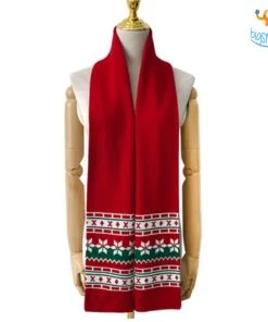 Coral Tree Christmas Scarf And Cap Set