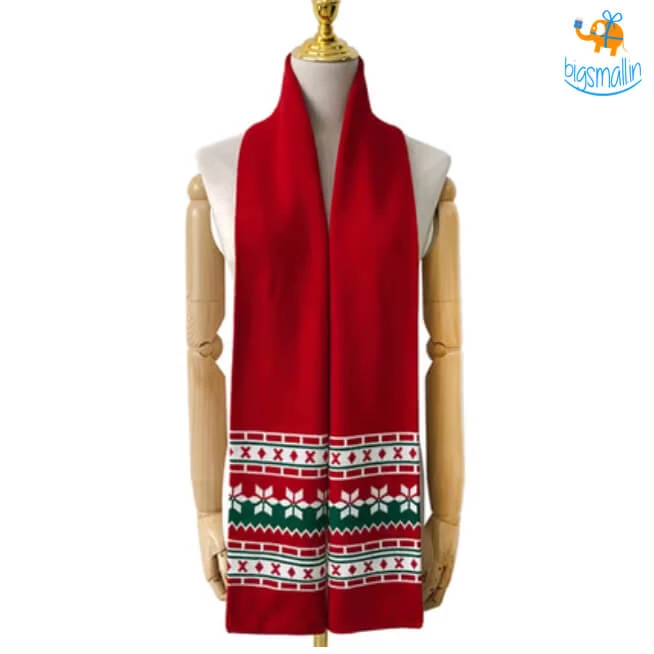 Coral Tree Christmas Scarf And Cap Set