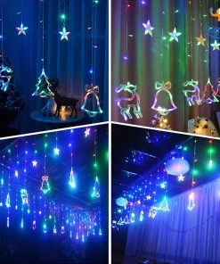 PunitSB All Of It Christmas Curtain LED Lights
