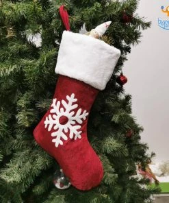 Coral Tree Christmas Decorative Fluffy Stocking All Of It