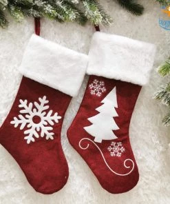 Coral Tree Christmas Decorative Fluffy Stocking All Of It