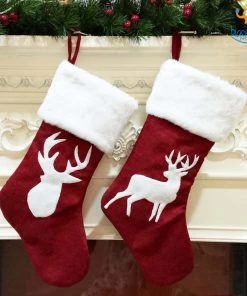 Coral Tree Christmas Decorative Fluffy Stocking All Of It