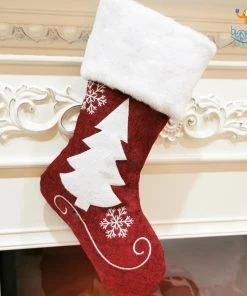 Coral Tree Christmas Decorative Fluffy Stocking All Of It