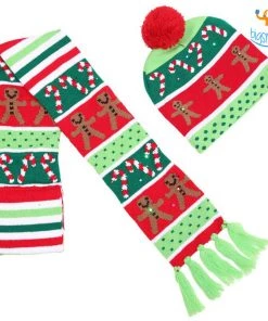 Coral Tree All Of It LED Christmas Cap & Scarf Set