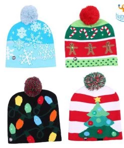Coral Tree All Of It LED Christmas Cap & Scarf Set