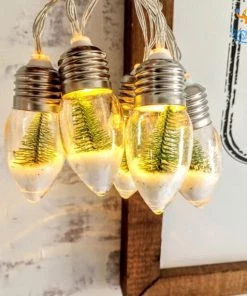 PunitSB Christmas Tree In A Snow Globe Bulb String Lights