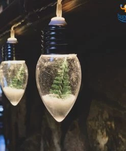 PunitSB Christmas Tree In A Snow Globe Bulb String Lights