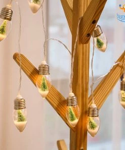 PunitSB Christmas Tree In A Snow Globe Bulb String Lights