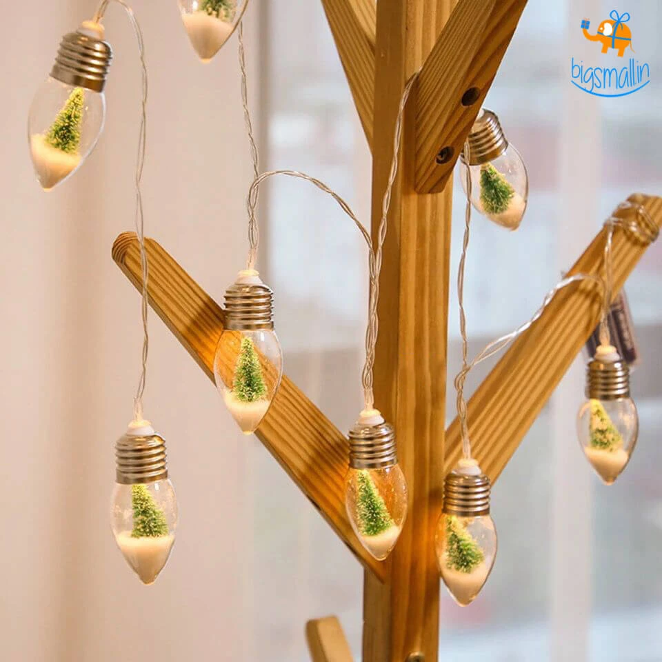 PunitSB Christmas Tree In A Snow Globe Bulb String Lights