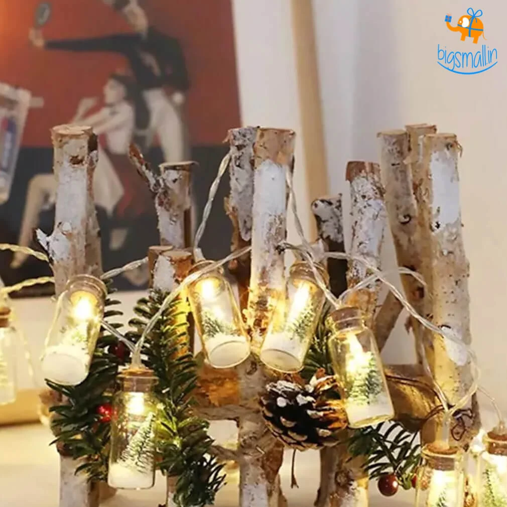 PunitSB Christmas Tree In A Snow Globe Bulb String Lights