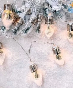 PunitSB Christmas Tree In A Snow Globe Bulb String Lights