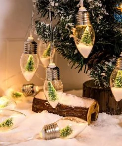 PunitSB Christmas Tree In A Snow Globe Bulb String Lights
